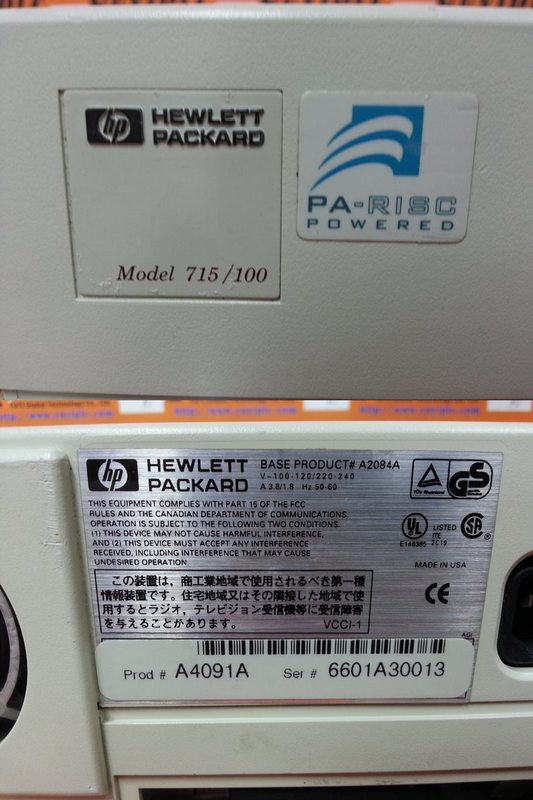 HP 9000 715/100 Unix Workstation Hewlett Packard A4091A - PLC DCS SERVO  Control MOTOR POWER SUPPLY IPC ROBOT